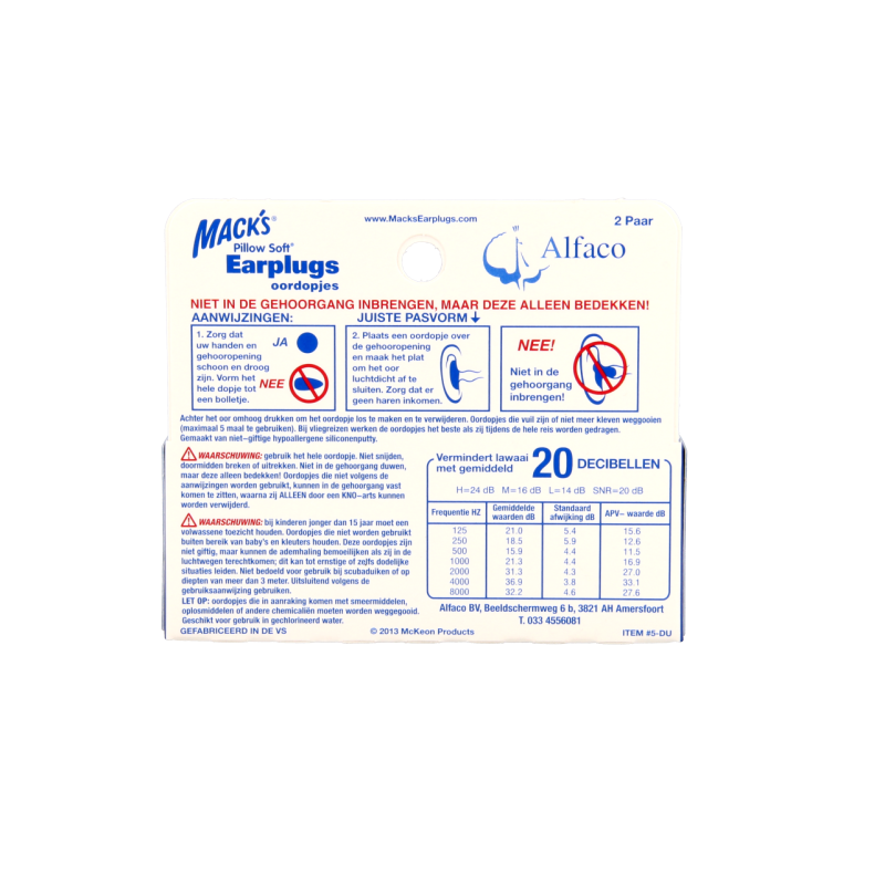 Macks Earplugs 4 Stuks