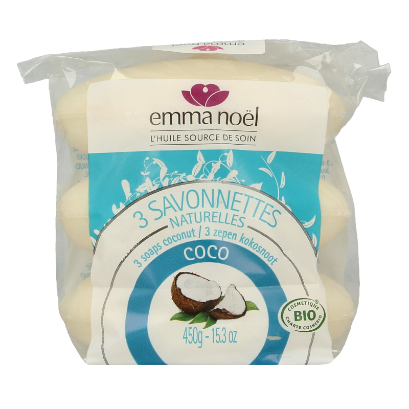 Emma Noel Cocos zeep 3 Stuks
