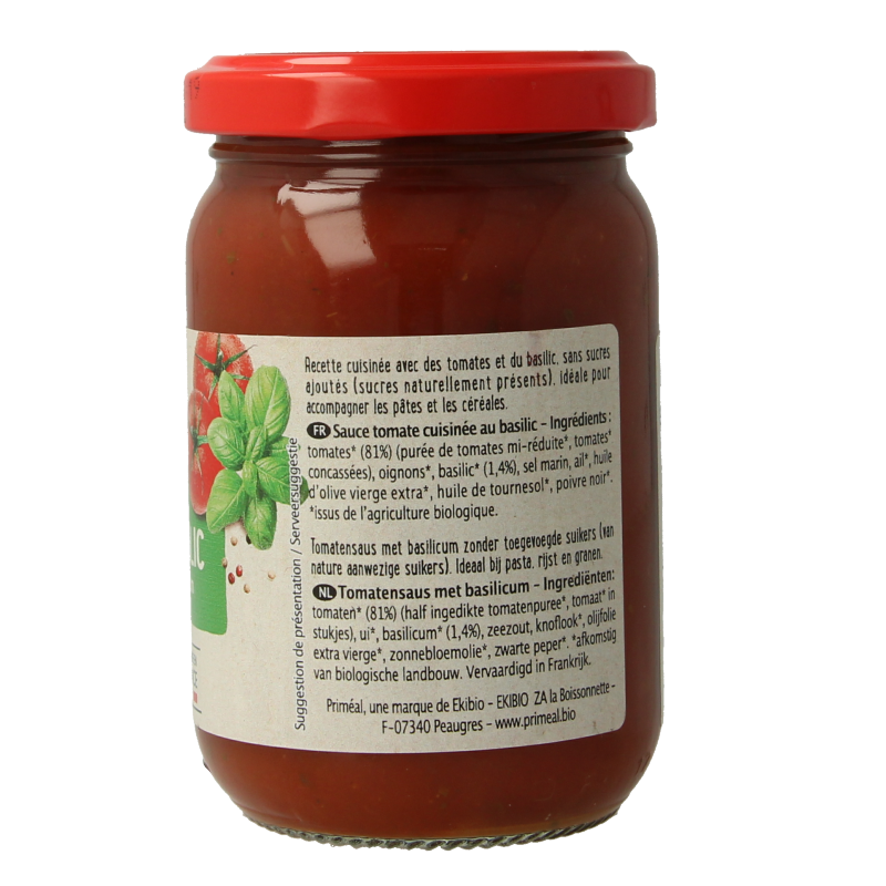 Primeal Pastasaus tomaten basilicum bio 200 Gram