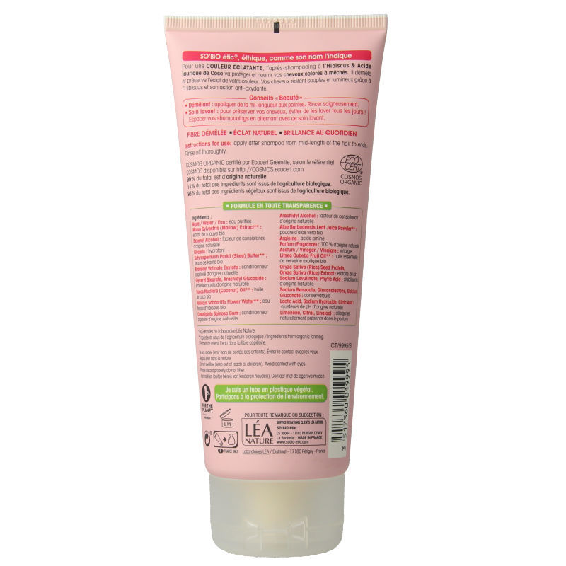 So Bio Etic Conditioner colour & shine hibiscus 200 Milliliter