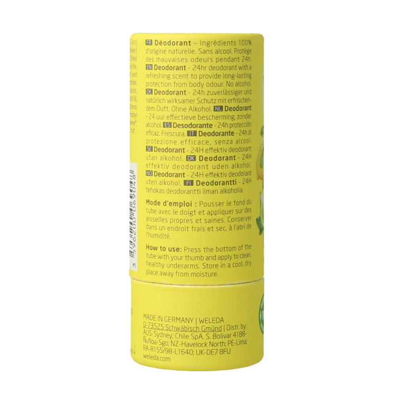 Weleda Deodorant stick citrus + bergamot 24U 50 Gram