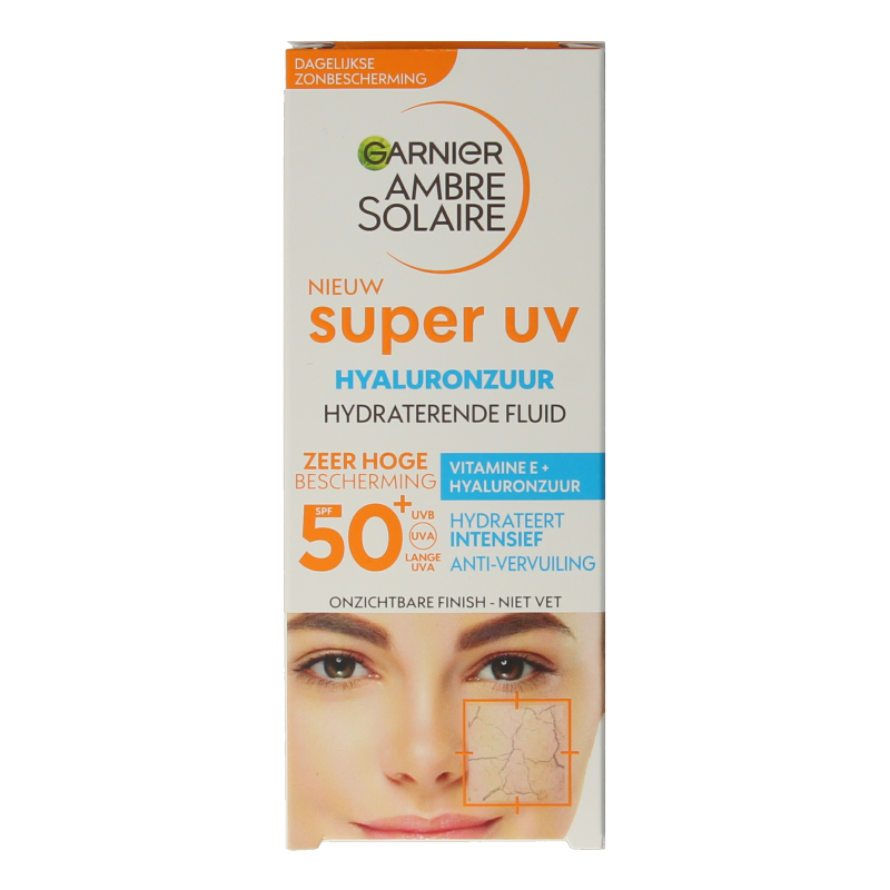 Ambre Solaire Fluid hyaluronzuur super UV SPF50+ 40 Milliliter