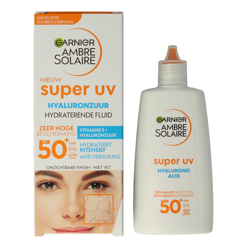 Ambre Solaire Fluid hyaluronzuur super UV SPF50+ 40 Milliliter