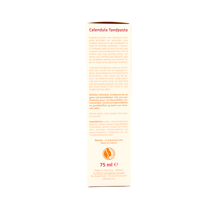 Weleda Oral care calendula tandpasta muntvrij 75 Milliliter