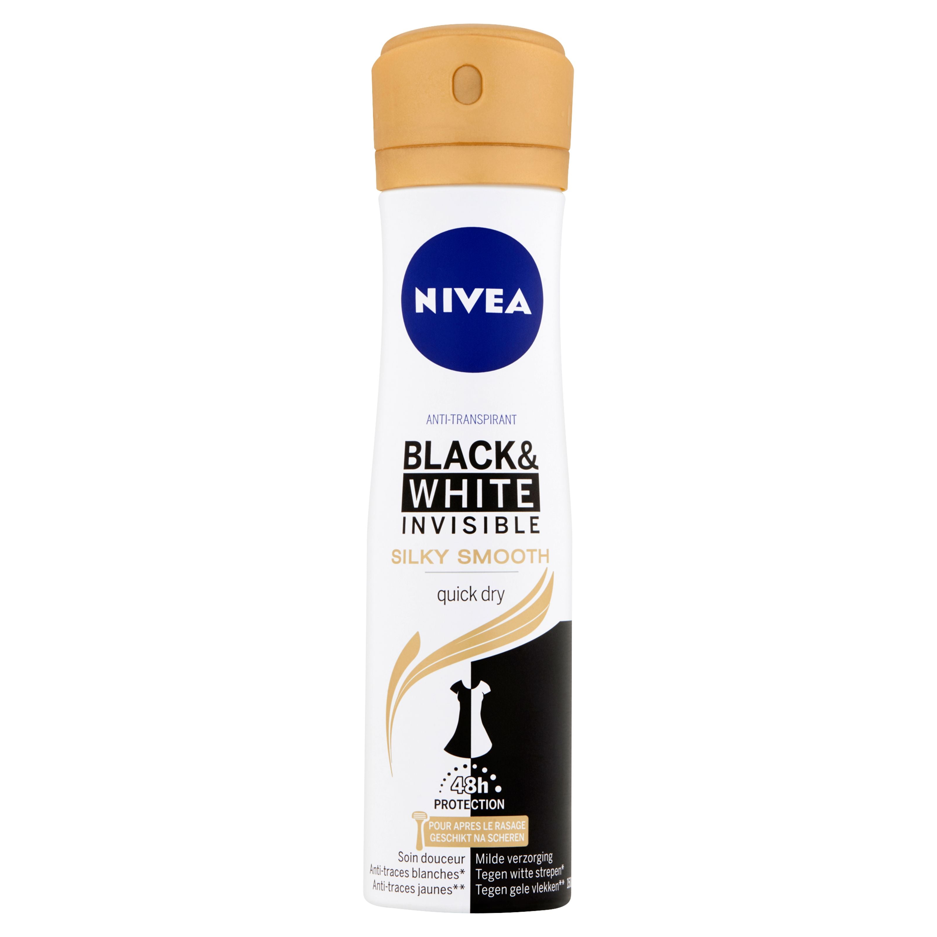 Nivea Deodorant black & white silky smooth spray 150 Milliliter