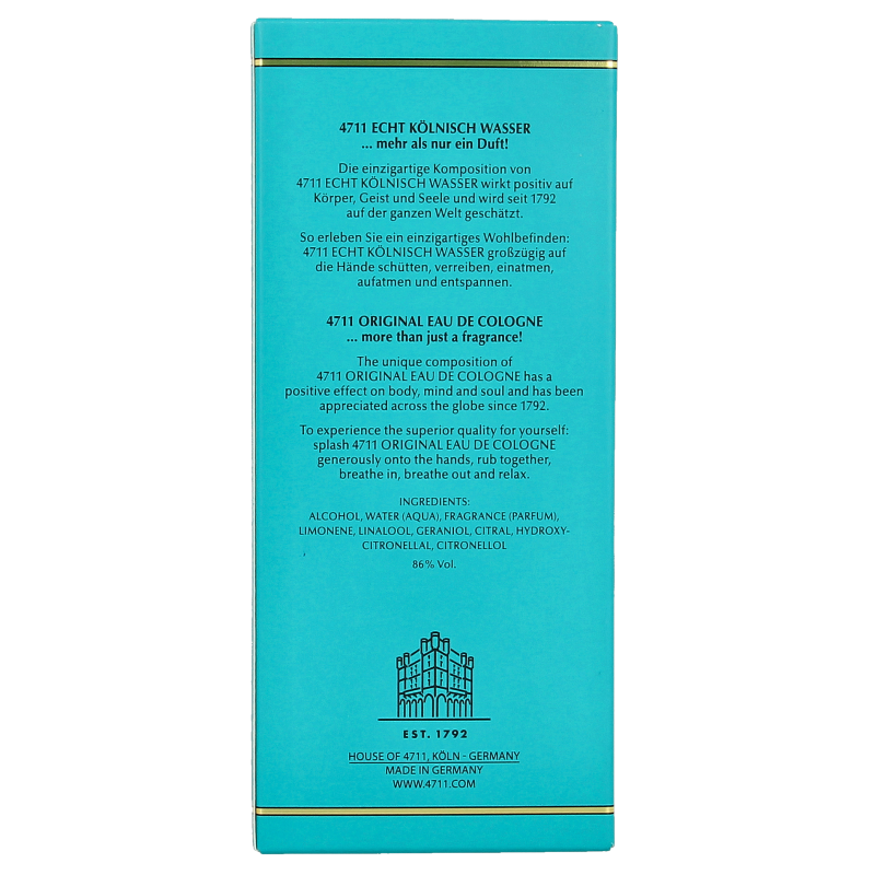 4711 Eau de cologne flacon 150 Milliliter