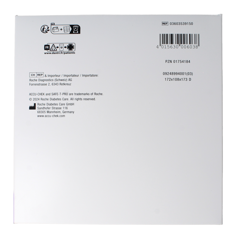 Accu-Chek Safe T-pro plus lancetten 200 Stuks