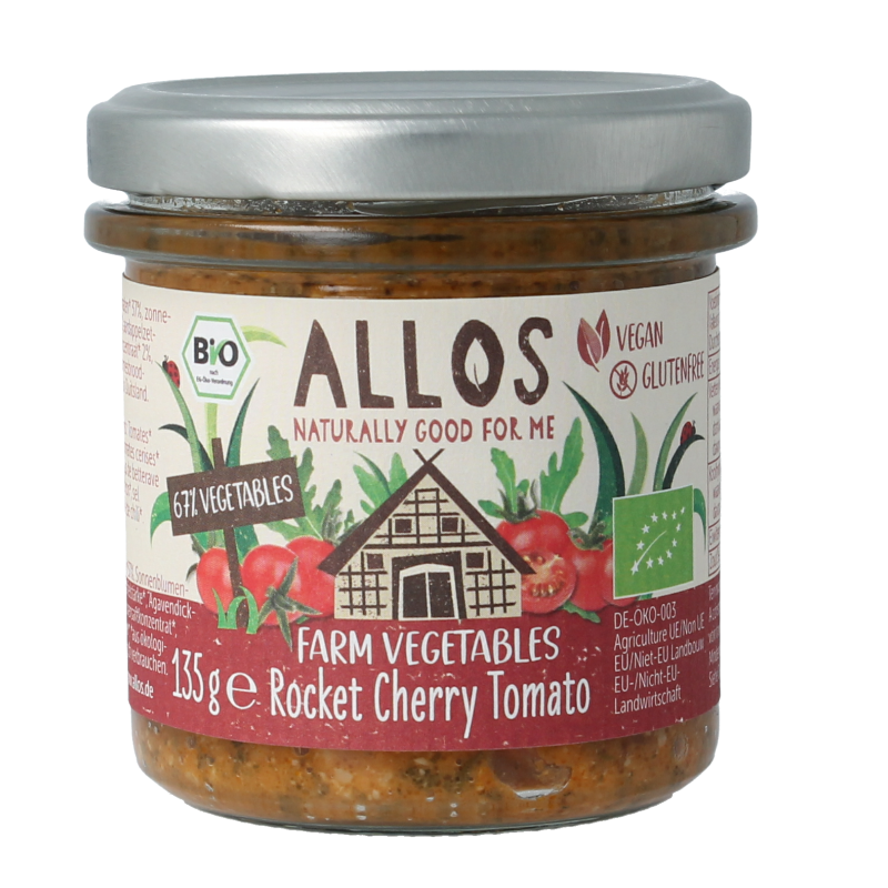 Allos Farm vegetables rucola & kerstomaat bio 135 Gram