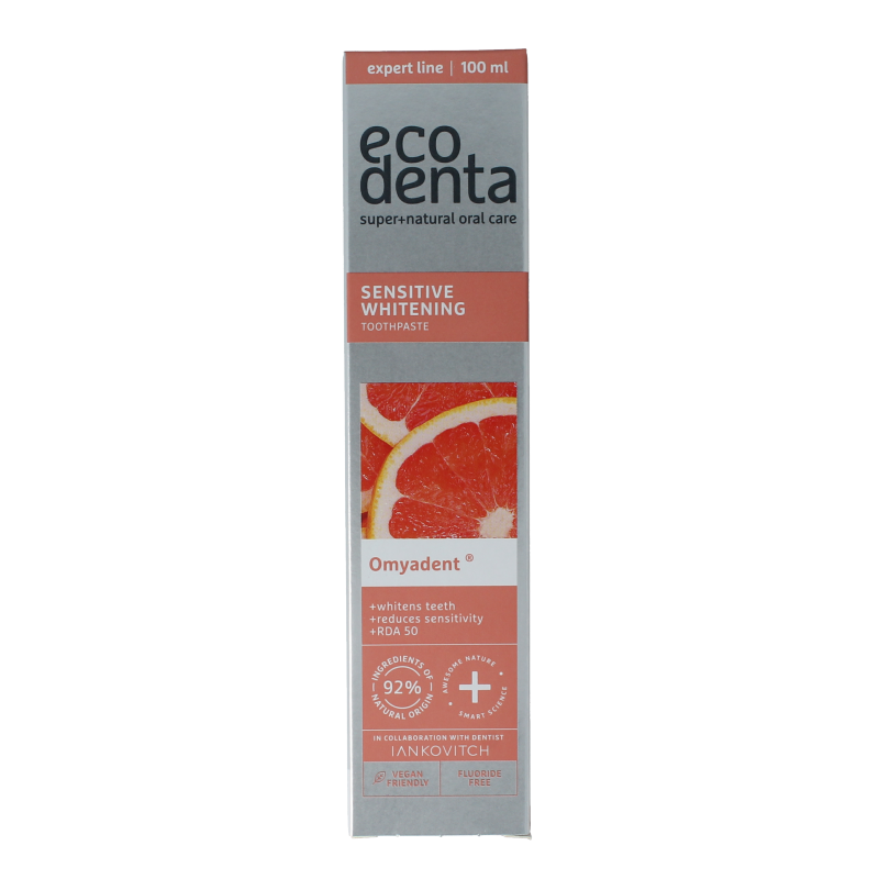 Ecodenta Tandpasta sensitive whitening expert line 100 Milliliter
