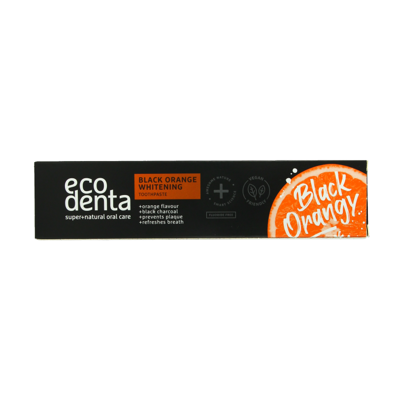 Ecodenta Tandpasta black orange whitening 100 Milliliter