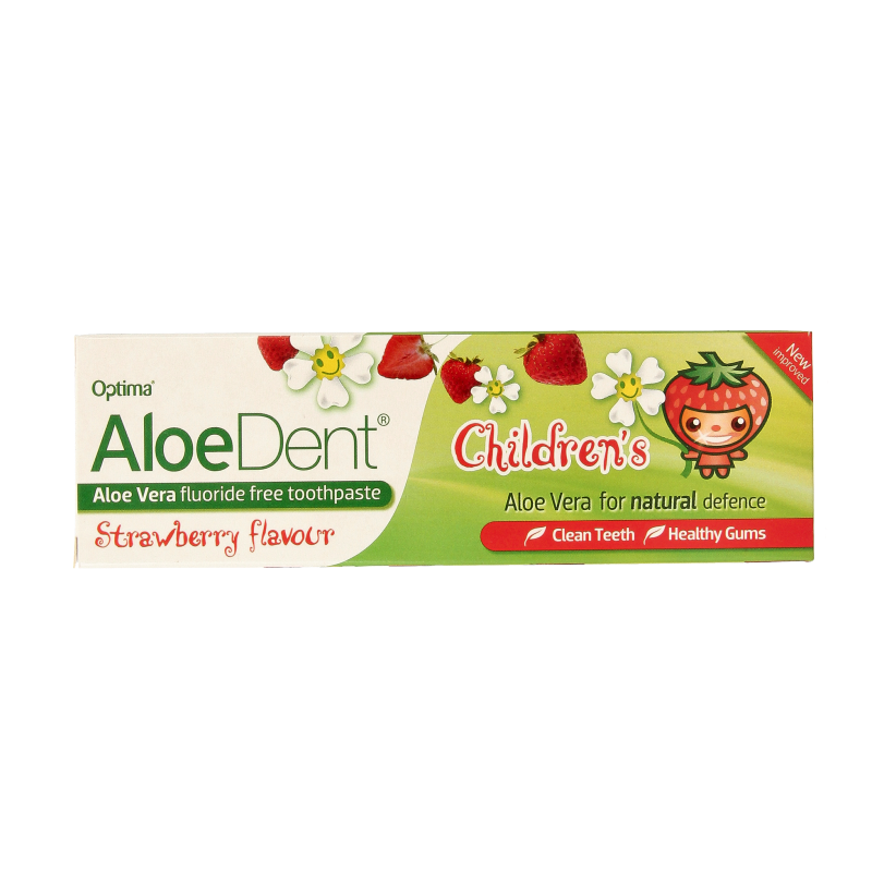Aloe Dent Tandpasta aloe vera kinder fluor free 50 Milliliter