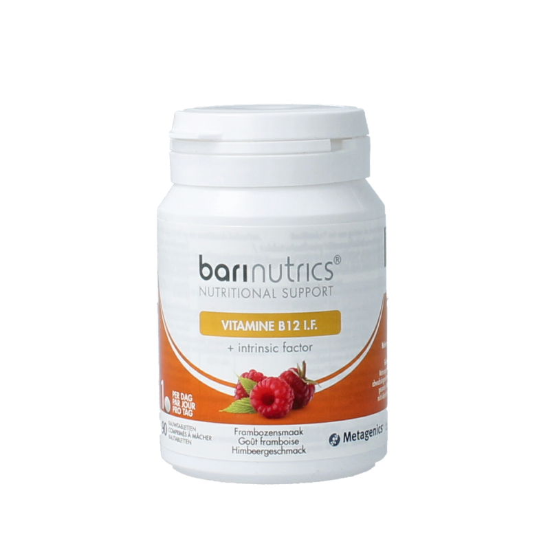 Barinutrics Vitamine B12 I.F. framboos 90 Kauwtabletten