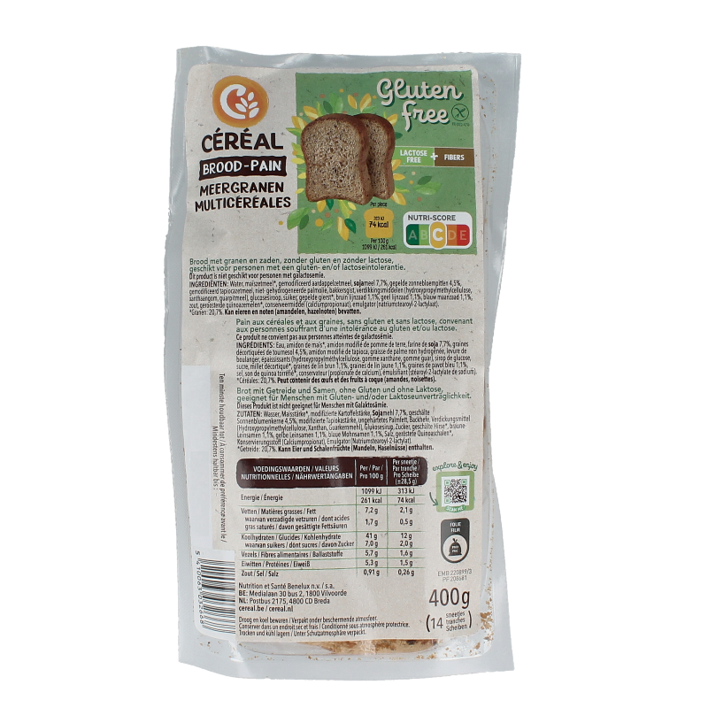 Cereal Brood meergranen 400 Gram