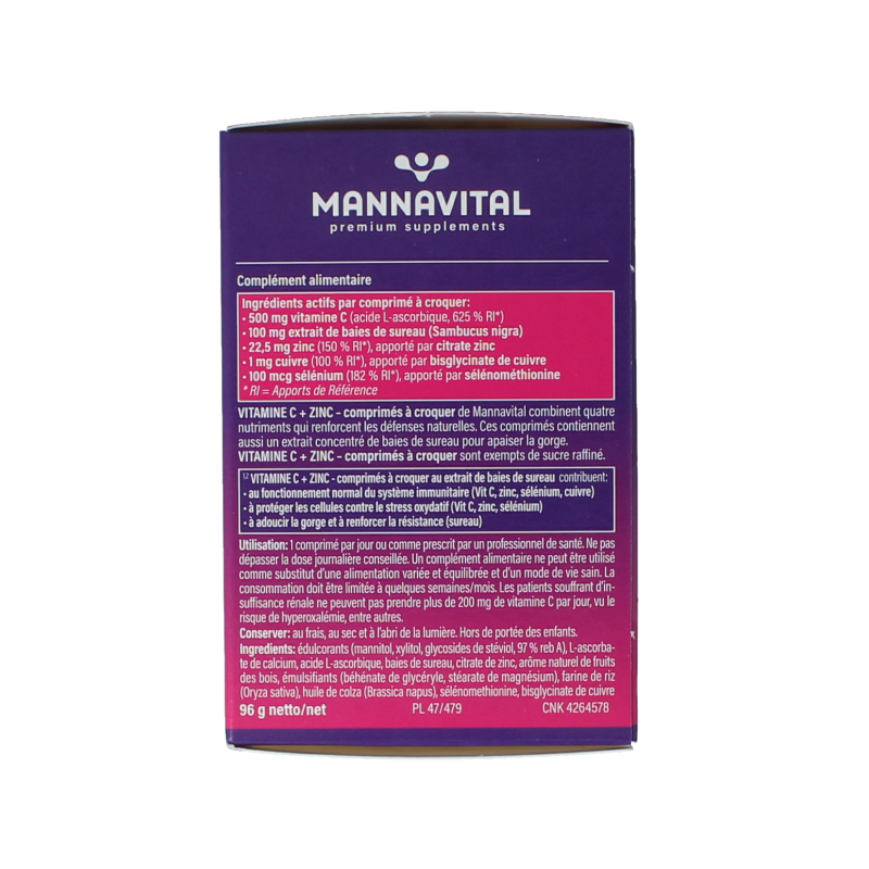 Mannavital Vitamine C plus zink 60 Tabletten