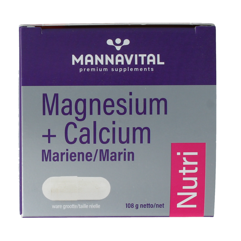 Mannavital Mariene magnesium + calcium platinum 120 Vegetarische capsules