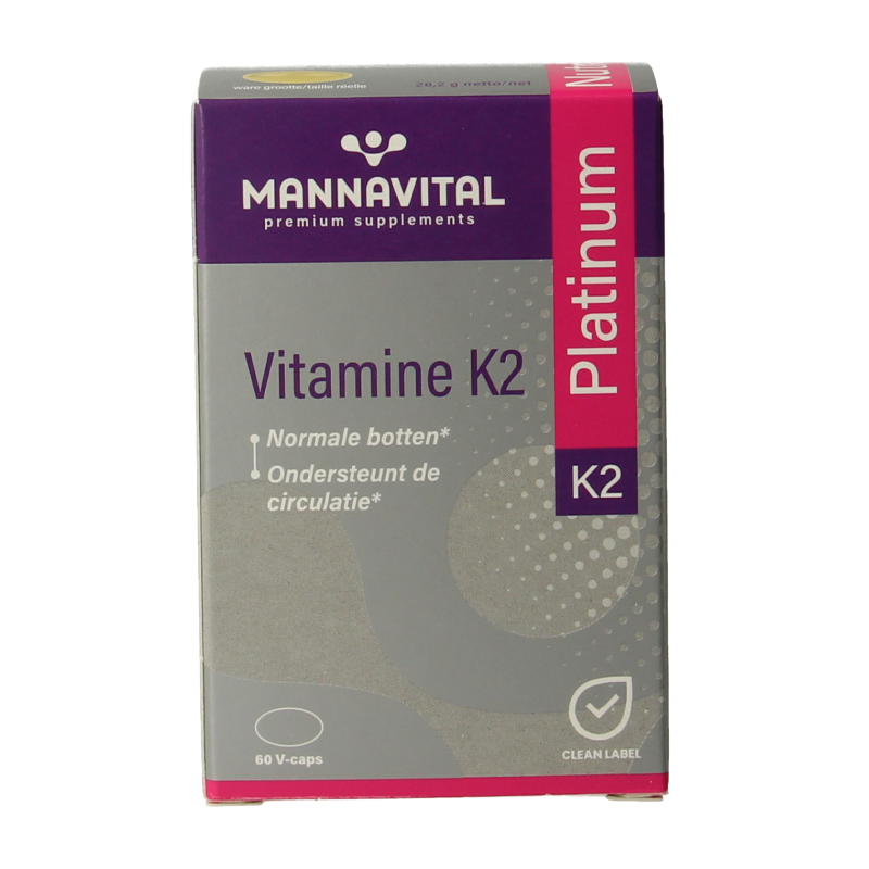 Mannavital Vitamine K2 60 Vegetarische capsules
