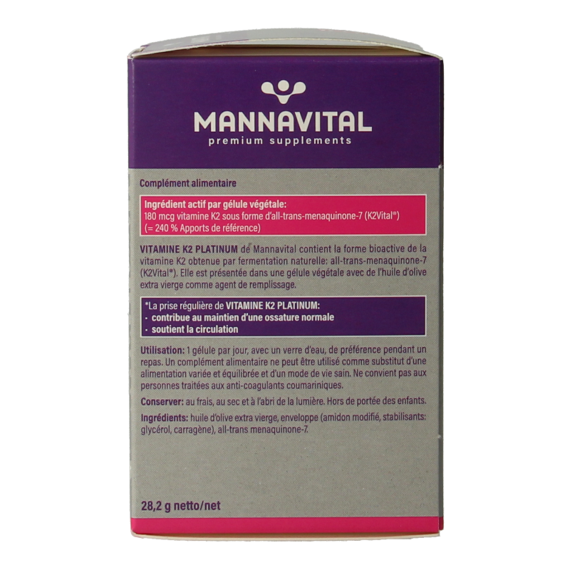 Mannavital Vitamine K2 60 Vegetarische capsules