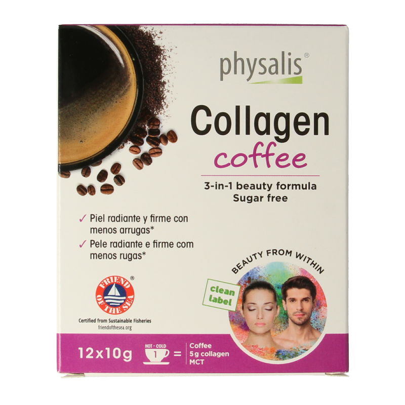 Physalis Collagen coffee fos 10 gram 12 Stuks