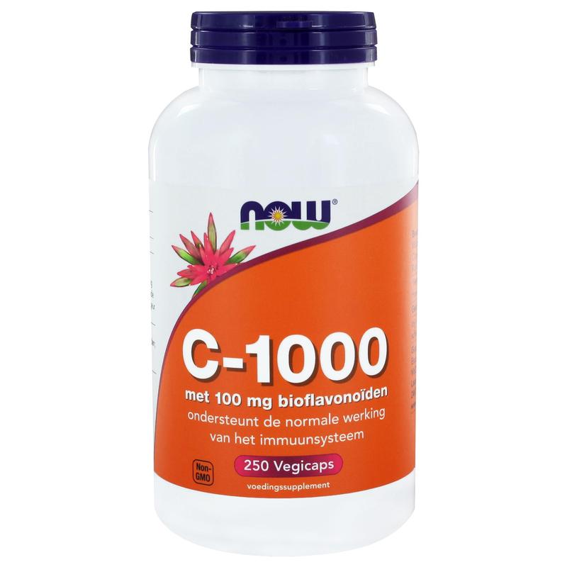 NOW Vitamine C 1000mg bioflavonoiden 250 Vegetarische capsules