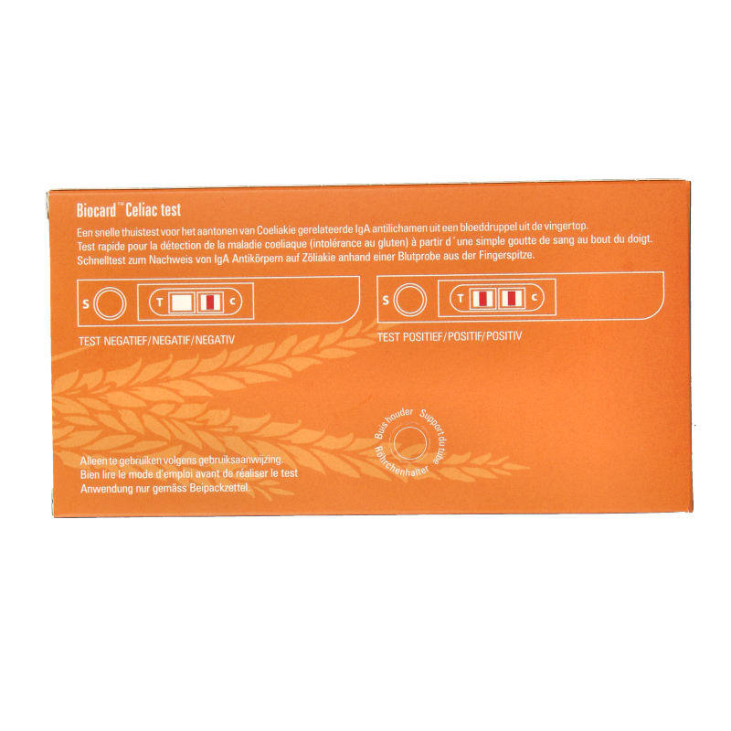 Biocard Coeliakie - gluten overgevoeligheid test 1 Stuks