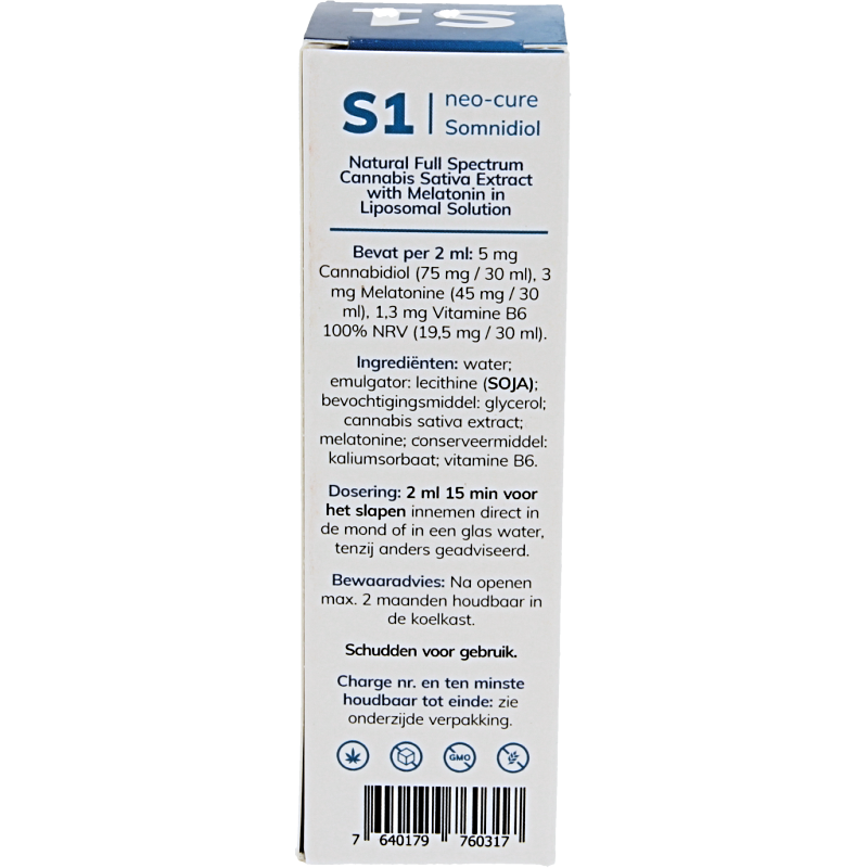 Neo Cure S1 Somnidiol liposomale CBD / Melatonine / B6 30 Milliliter