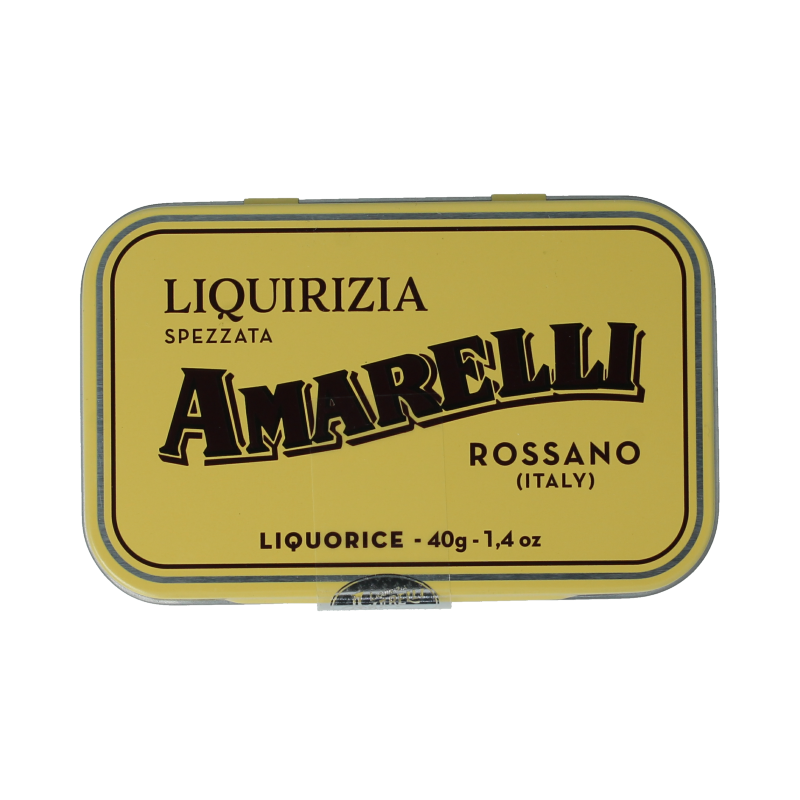 Amarelli Laurierdrop blikje brokken puur 40 Gram