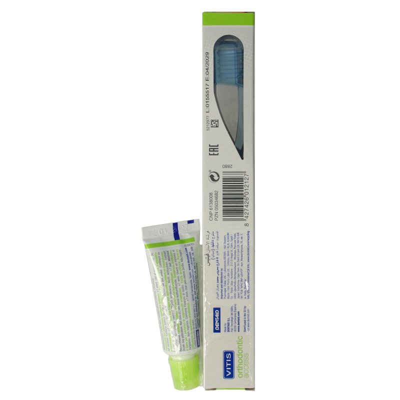 Vitis Orthodontic access borstel met sample tandpasta 1 Set