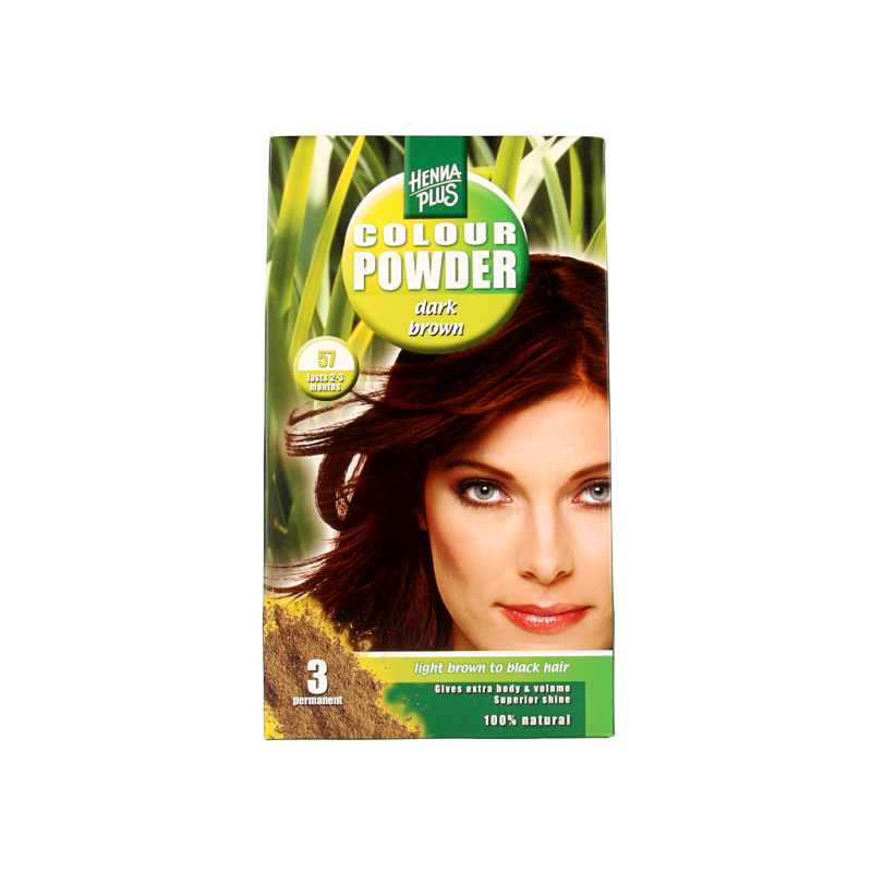 Henna Plus Colour powder 57 dark brown 100 Gram