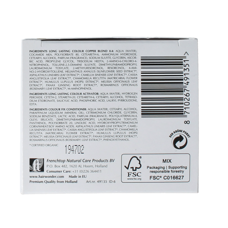 Henna Plus Long lasting colour 8.4 copper blond 100 Milliliter