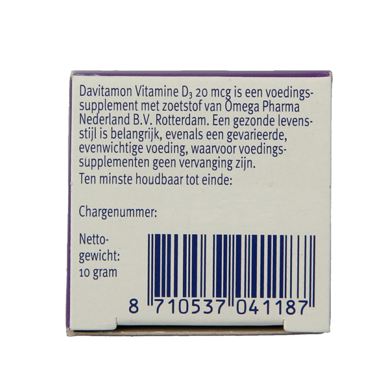 Davitamon Vitamine D3 forte smelttablet 75 Tabletten