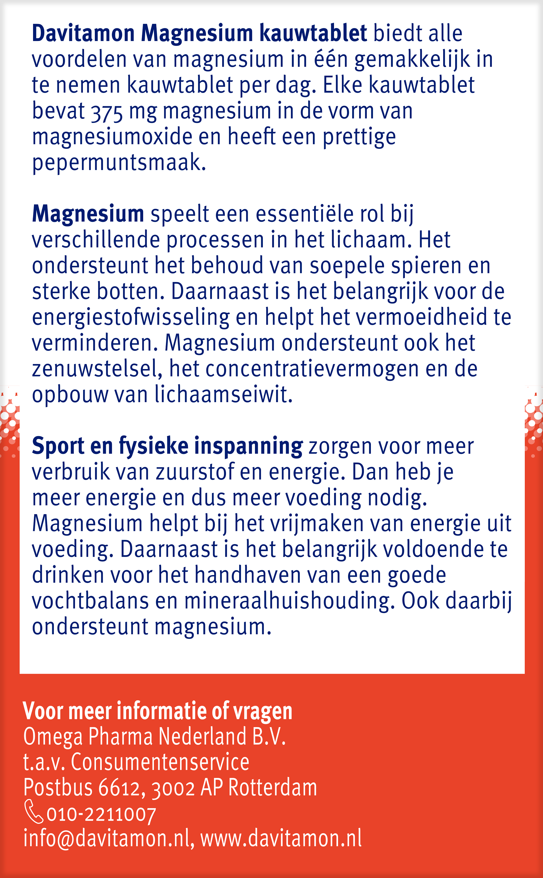 Davitamon Magnesium 60 Kauwtabletten