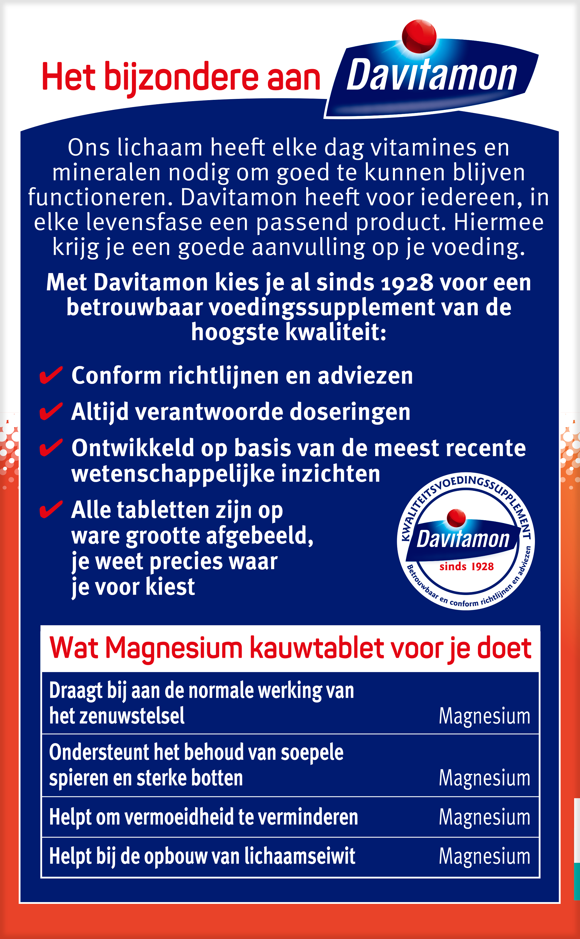 Davitamon Magnesium 60 Kauwtabletten