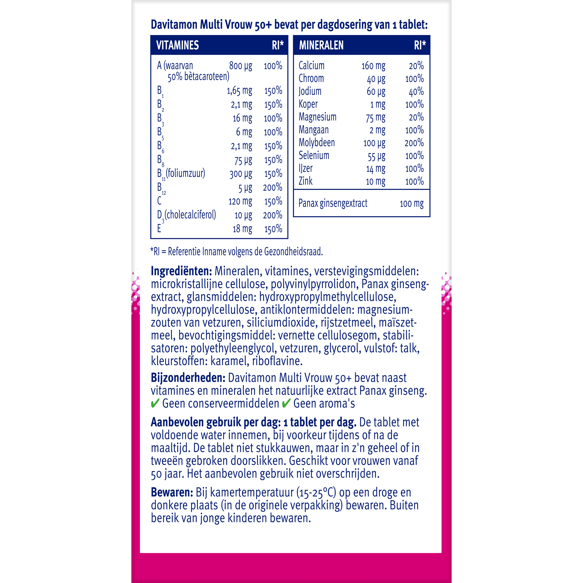 Davitamon Multi vrouw 50+ 60 Tabletten