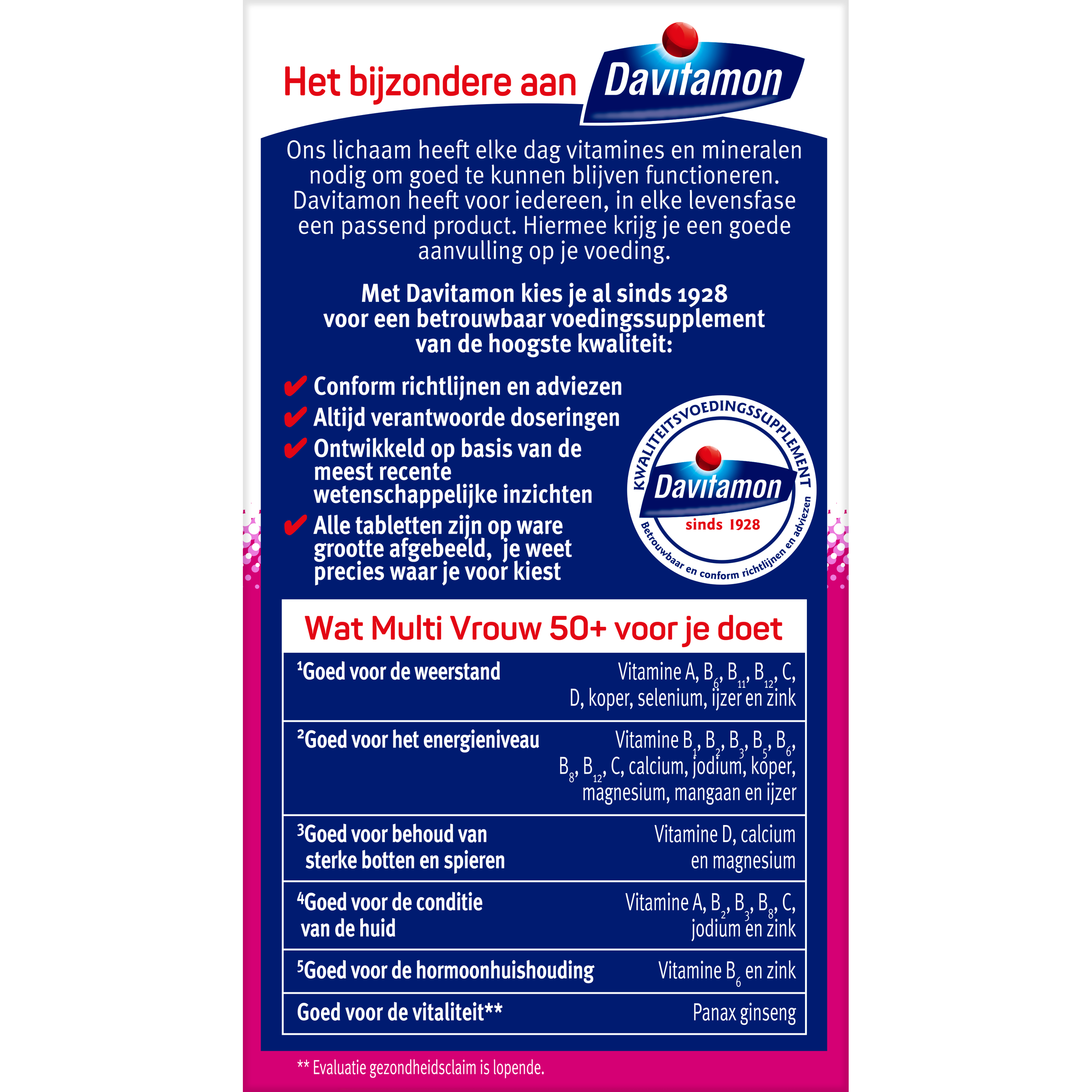 Davitamon Multi vrouw 50+ 60 Tabletten