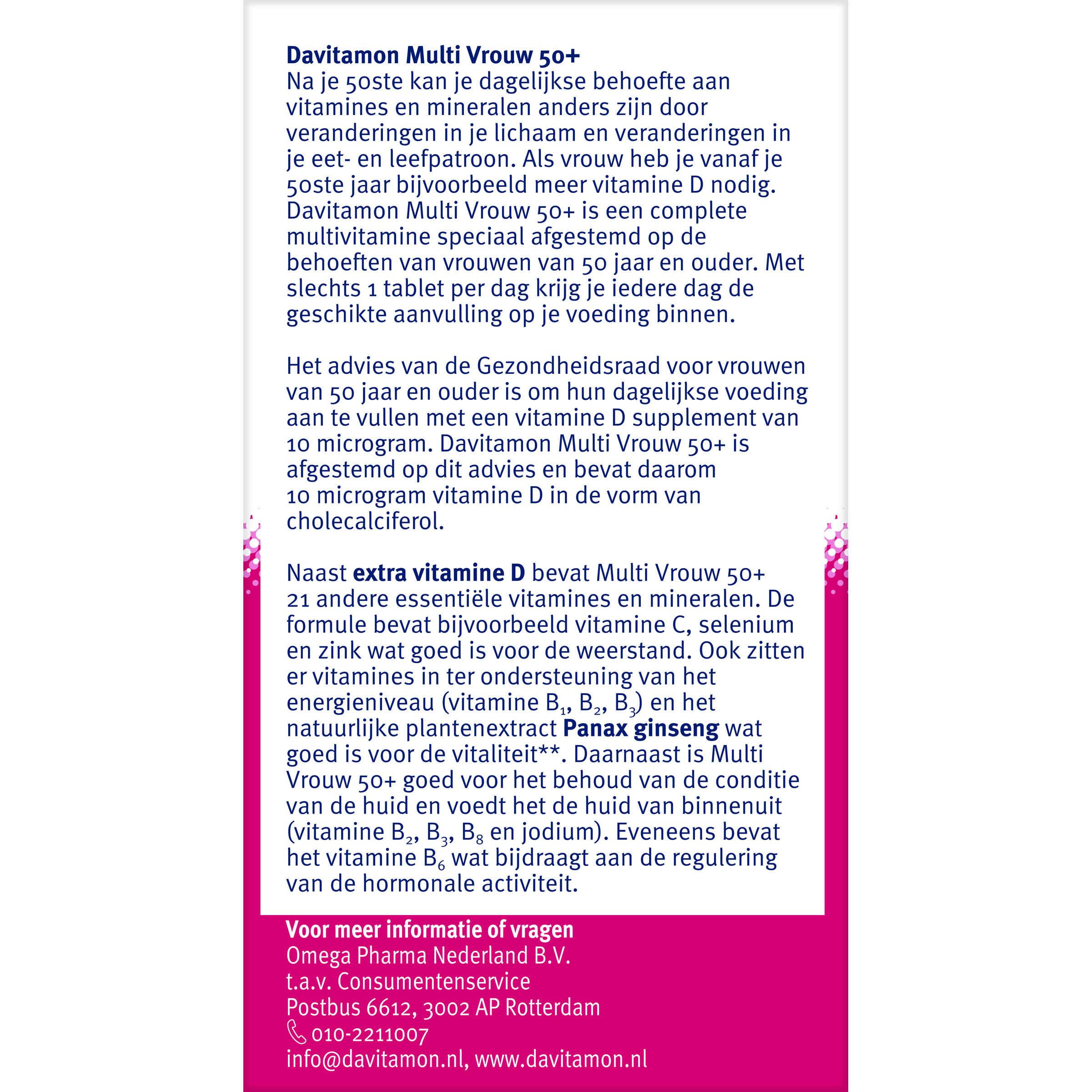 Davitamon Multi vrouw 50+ 60 Tabletten