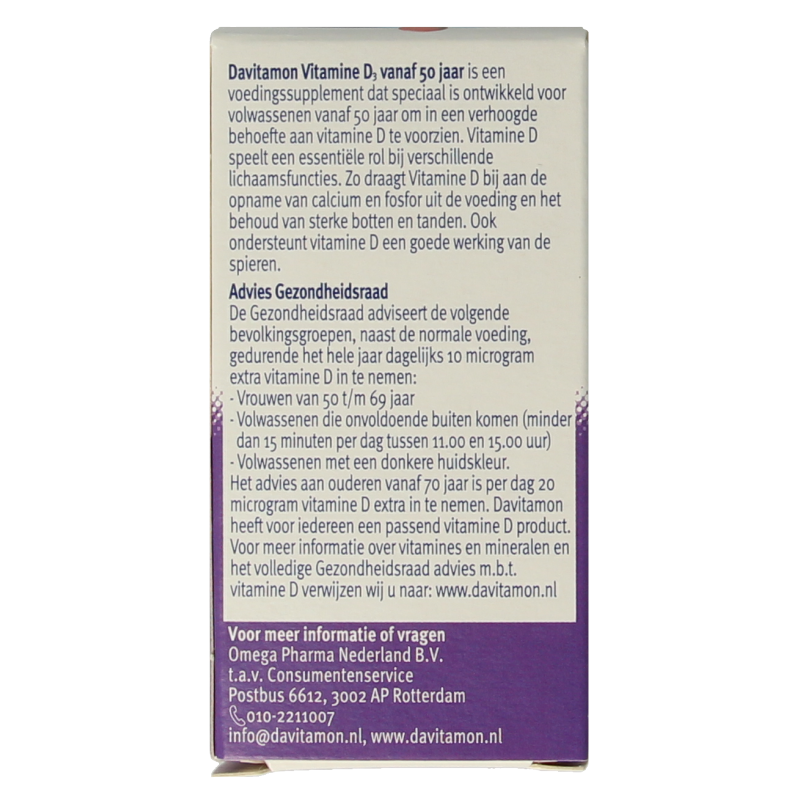 Davitamon Vitamine D 50+ 250 Tabletten