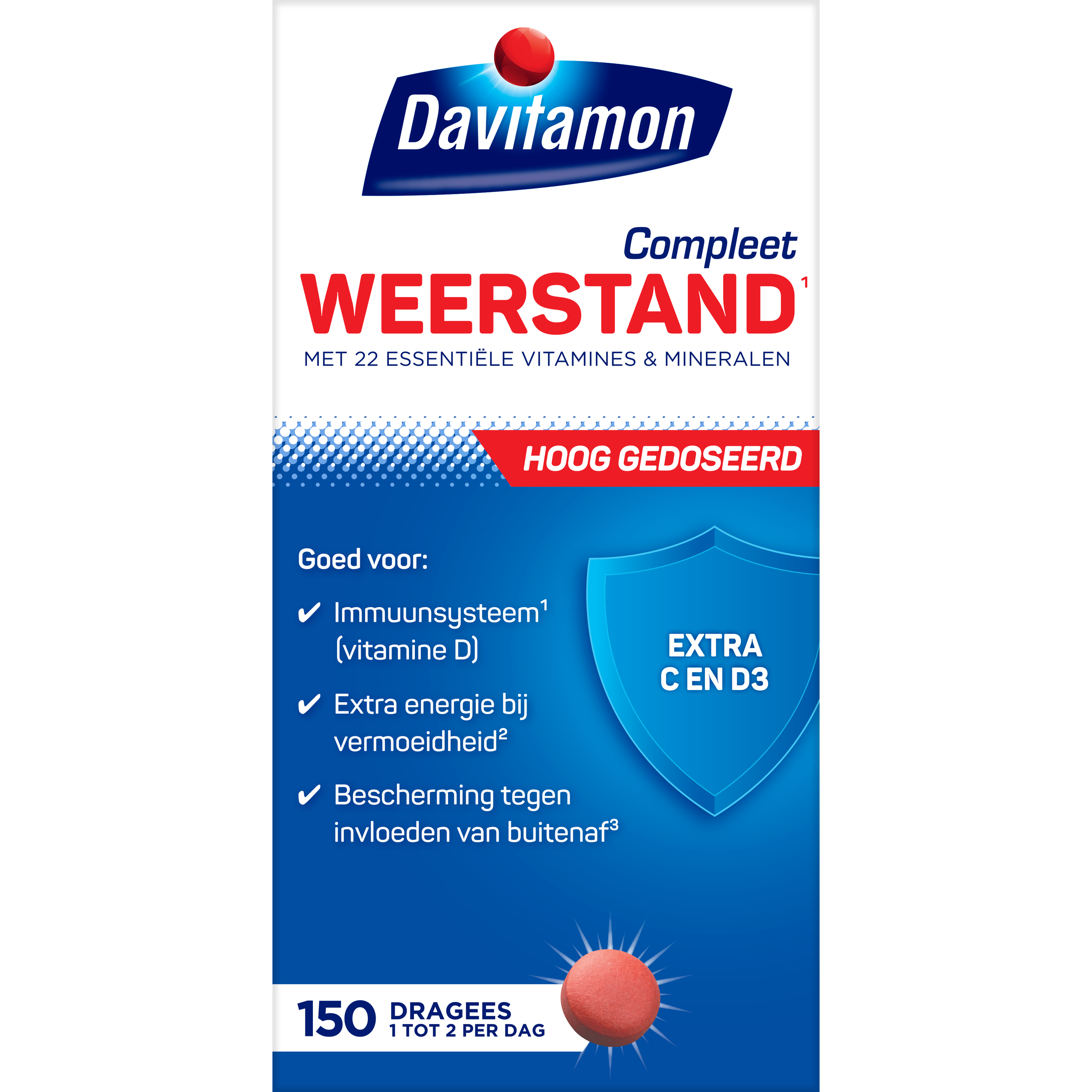 Davitamon Compleet weerstand hoog gedoseerd 150 Dragees