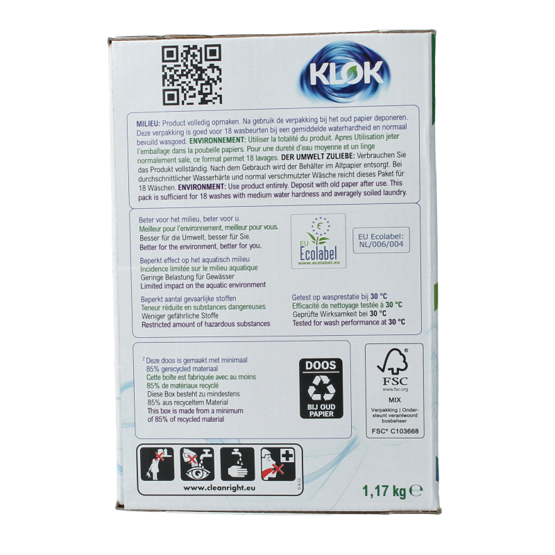 Klok Waspoeder wit 1170 Gram