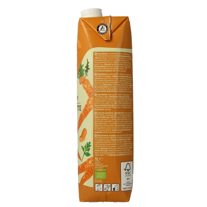 Your Organic Nature Wortelsap bio 1 Liter