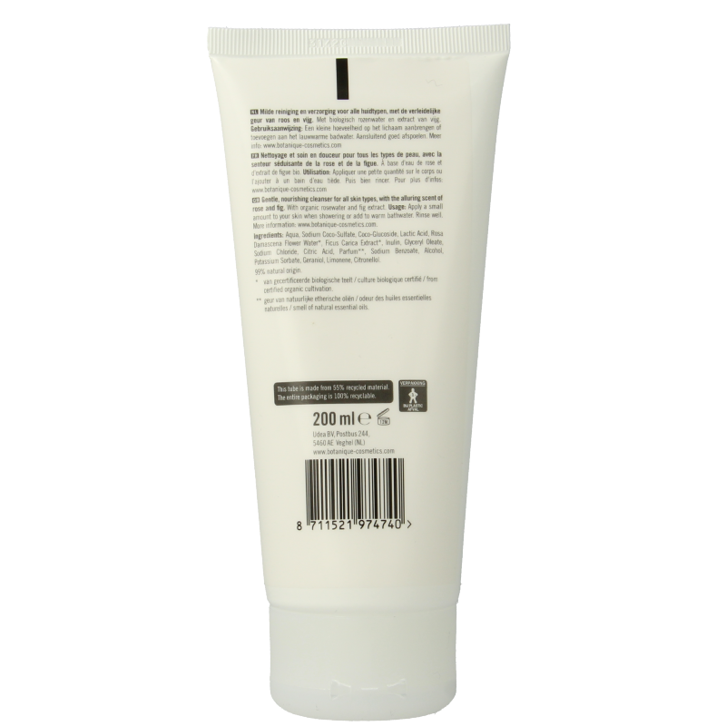 Botanique Bad & douchegel roos & vijg 200 Milliliter