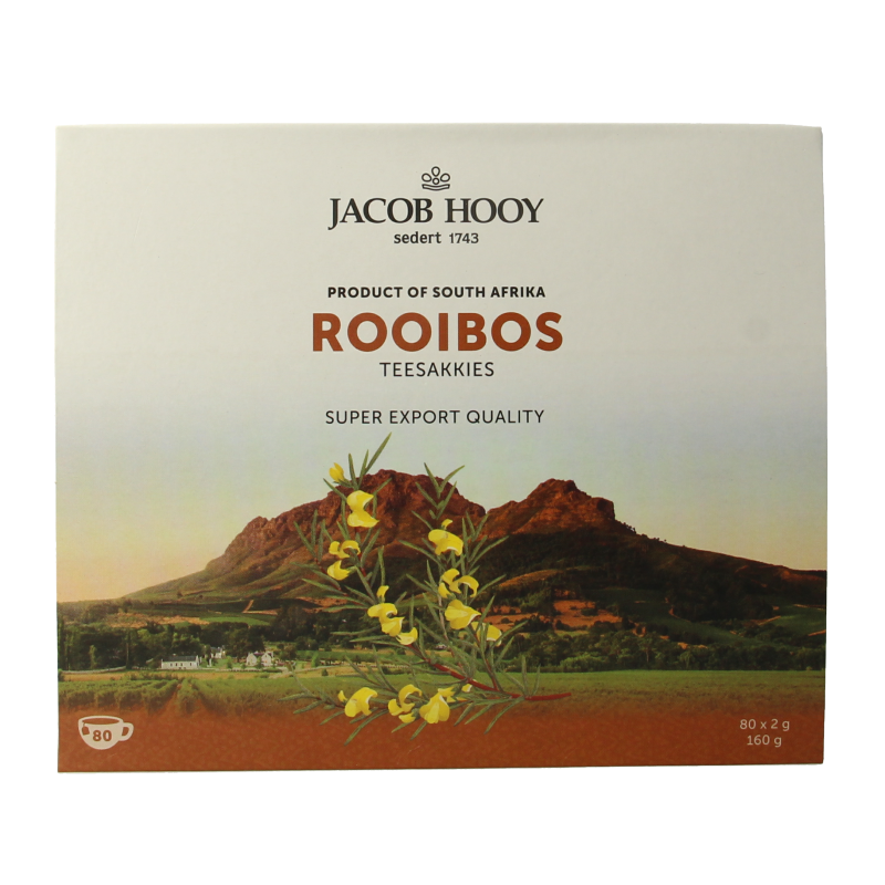 Jacob Hooy Rooibosthee sakkies 80 Zakjes