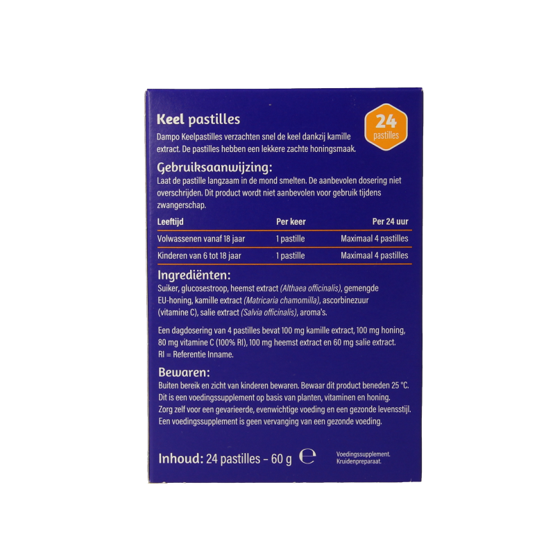 Dampo Keelpastilles 24 Pastilles