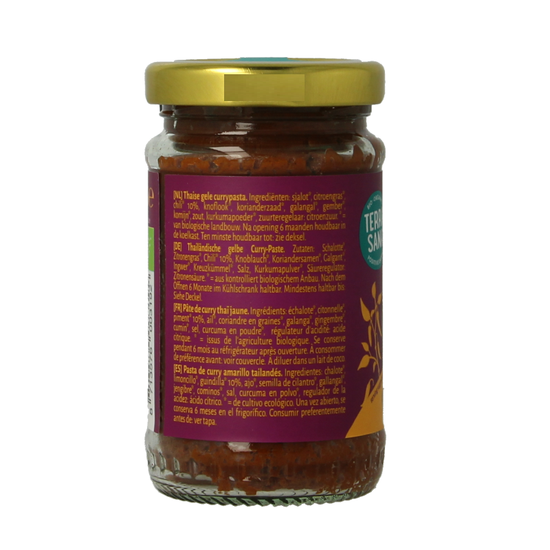TerraSana Thaise gele curry pasta bio 120 Gram
