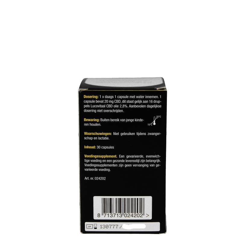Lucovitaal Cannabidiol CBD 20mg 30 Capsules