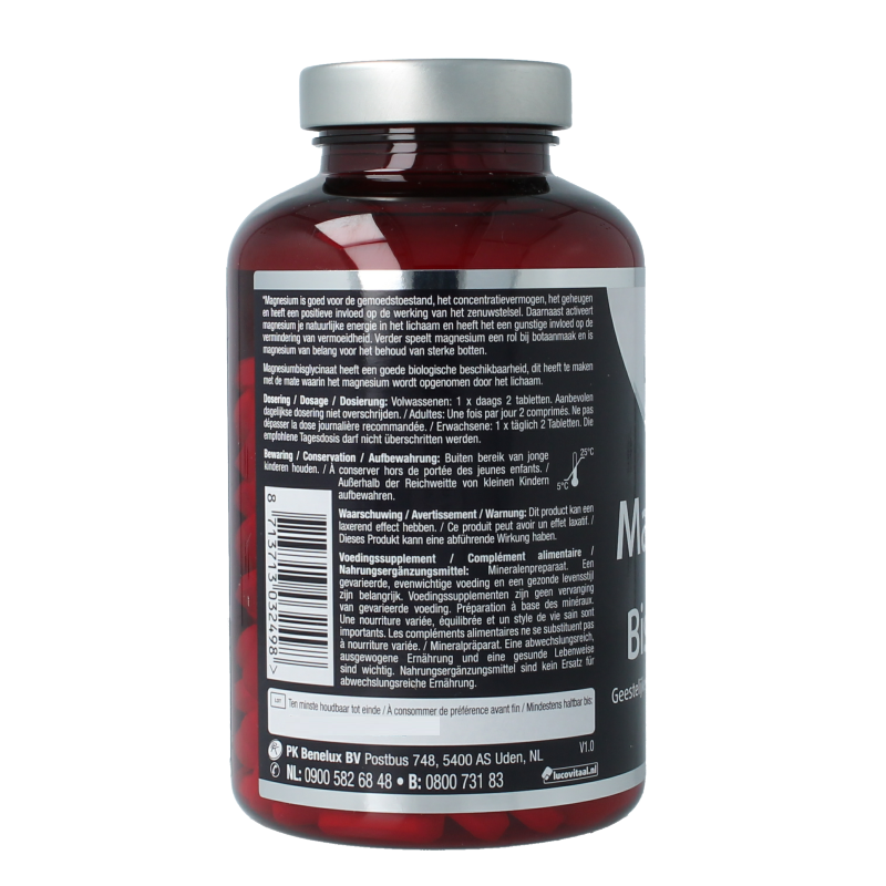 Lucovitaal Magnesium bisglycinaat 375mg 210 Tabletten