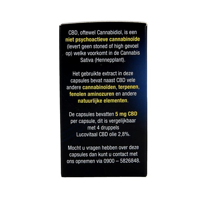 Lucovitaal Cannabidiol CBD 5mg 30 Capsules