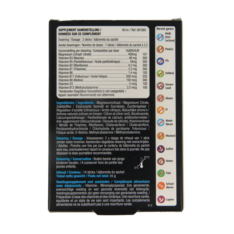 Lucovitaal Magnesium citraat 400mg 2go sticks 14 Stuks