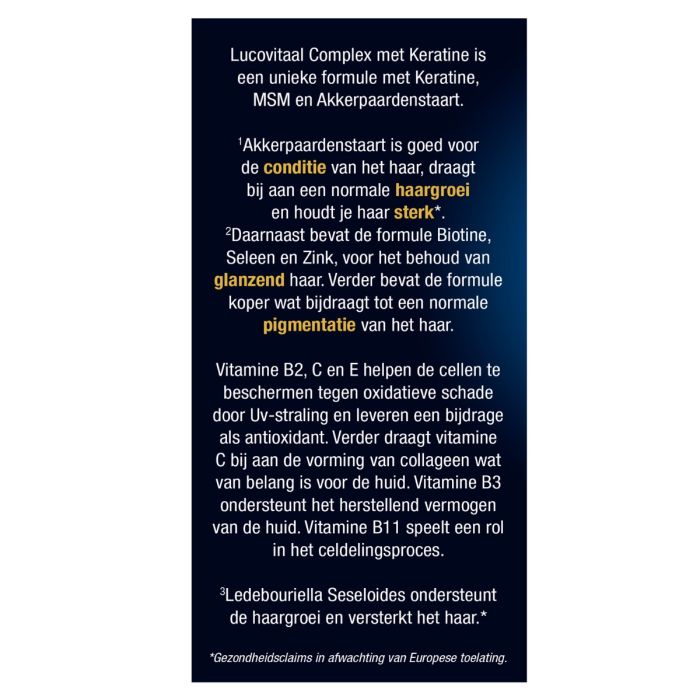 Lucovitaal Keratine complex 60 Capsules