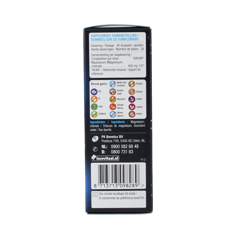 Lucovitaal Magnesium 400mg druppels 50 Milliliter