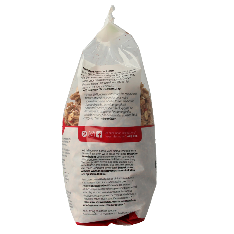 De Halm Muesli krokant bosvruchten bio 500 Gram